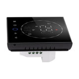 Wireless Smart Thermostat for Home Accurate Programmable Thermostat Wall Mounted Boiler Thermostat AC95‑240V Square Black - Front View