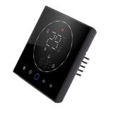 Wireless Smart Thermostat for Home Accurate Programmable Thermostat Wall Mounted Boiler Thermostat AC95‑240V Square Black - 45-Degree Angle
