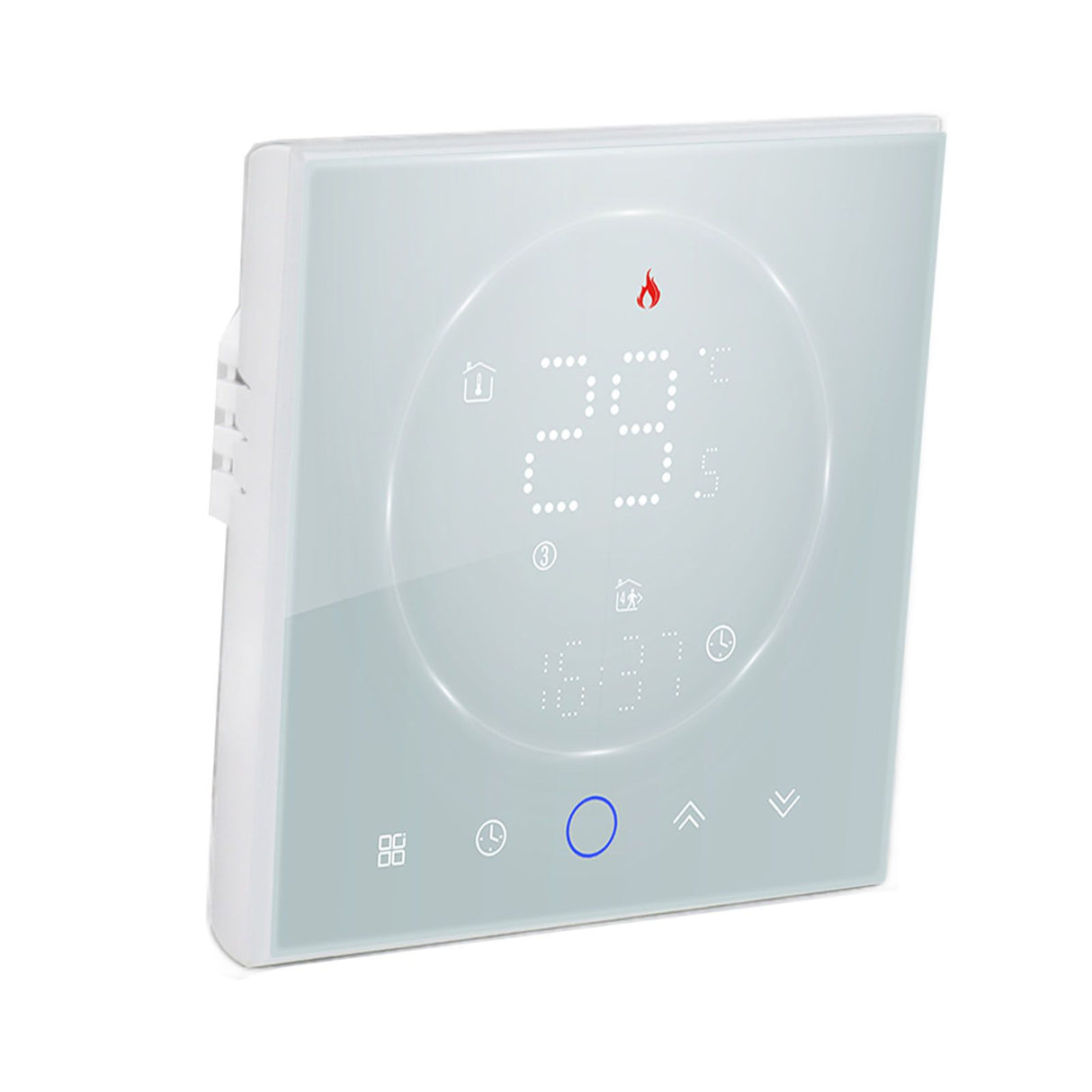 LED Smart Thermostat 7 Day Programmable Smart Wireless Home Thermostat Controller Panel for Electric Heating AC95‑240V White