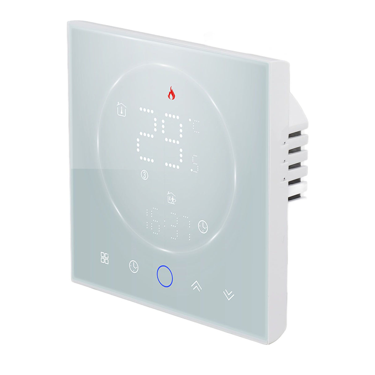 LED Smart Thermostat 7 Day Programmable Smart Wireless Home Thermostat Controller Panel for Electric Heating AC95‑240V White