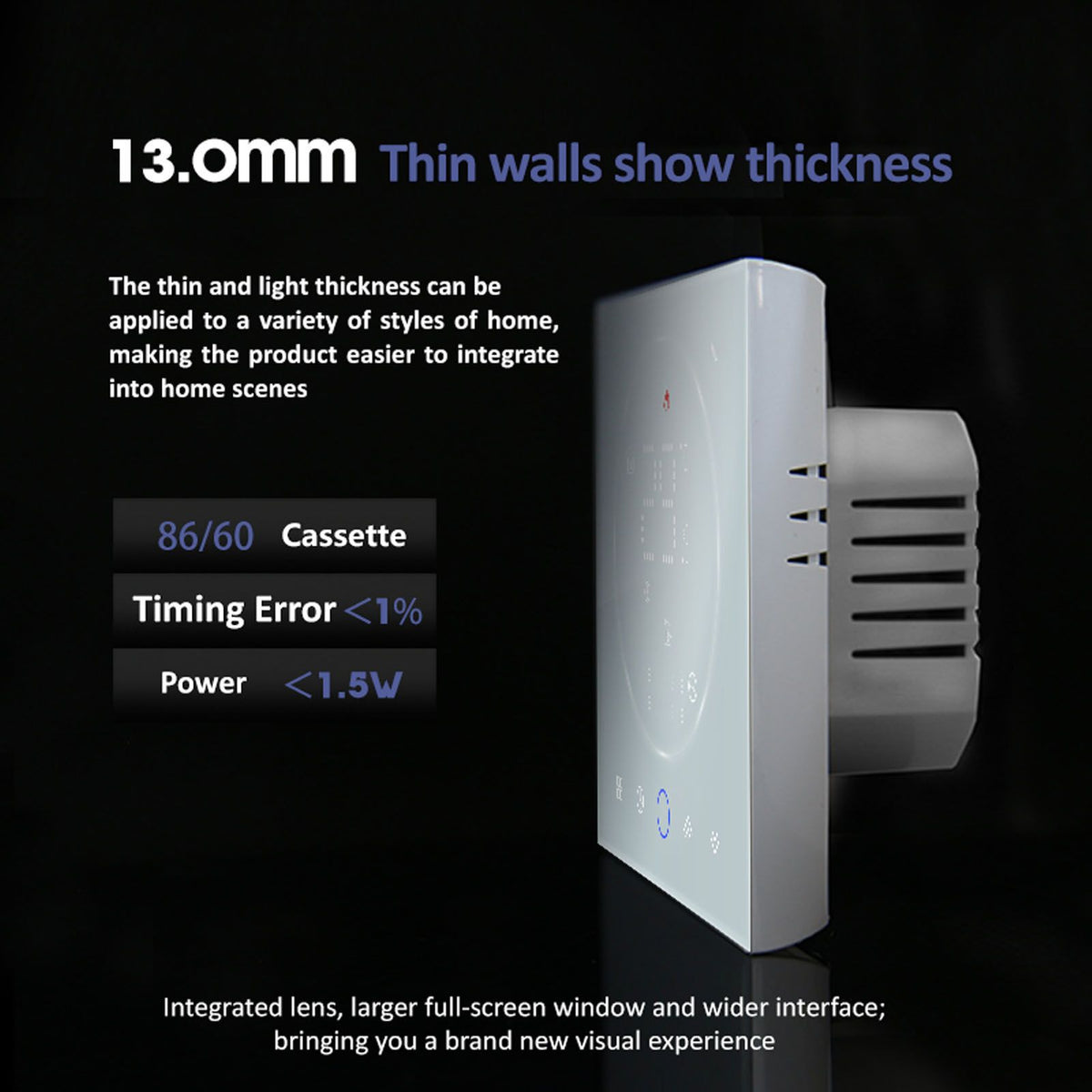 LED Smart Thermostat 7 Day Programmable Smart Wireless Home Thermostat Controller Panel for Electric Heating AC95‑240V White