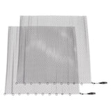 Fireplace Mesh Screen Curtain 2 Wide Panels Hanging Replacement Screens for Home Wood Burning Fireplace Black 24x20in