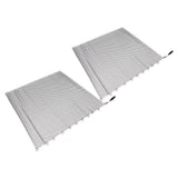 Fireplace Mesh Screen Curtain 2 Wide Panels Hanging Replacement Screens for Home Wood Burning Fireplace Black 24x20in - 45-Degree Angle