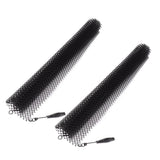 Fireplace Mesh Screen Curtain 2 Wide Panels Hanging Replacement Screens for Home Wood Burning Fireplace Black 24x20in