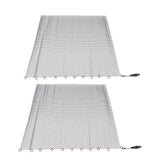 Fireplace Mesh Screen Curtain 2 Wide Panels Hanging Replacement Screens for Home Wood Burning Fireplace Black 24x22in