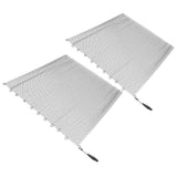 Fireplace Mesh Screen Curtain 2 Wide Panels Hanging Replacement Screens for Home Wood Burning Fireplace Black 24x22in
