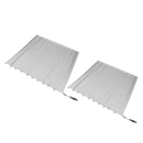 Fireplace Mesh Screen Curtain 2 Wide Panels Hanging Replacement Screens for Home Wood Burning Fireplace Black 24x22in - Low Angle