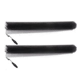 Fireplace Mesh Screen Curtain 2 Wide Panels Hanging Replacement Screens for Home Wood Burning Fireplace Black 24x22in