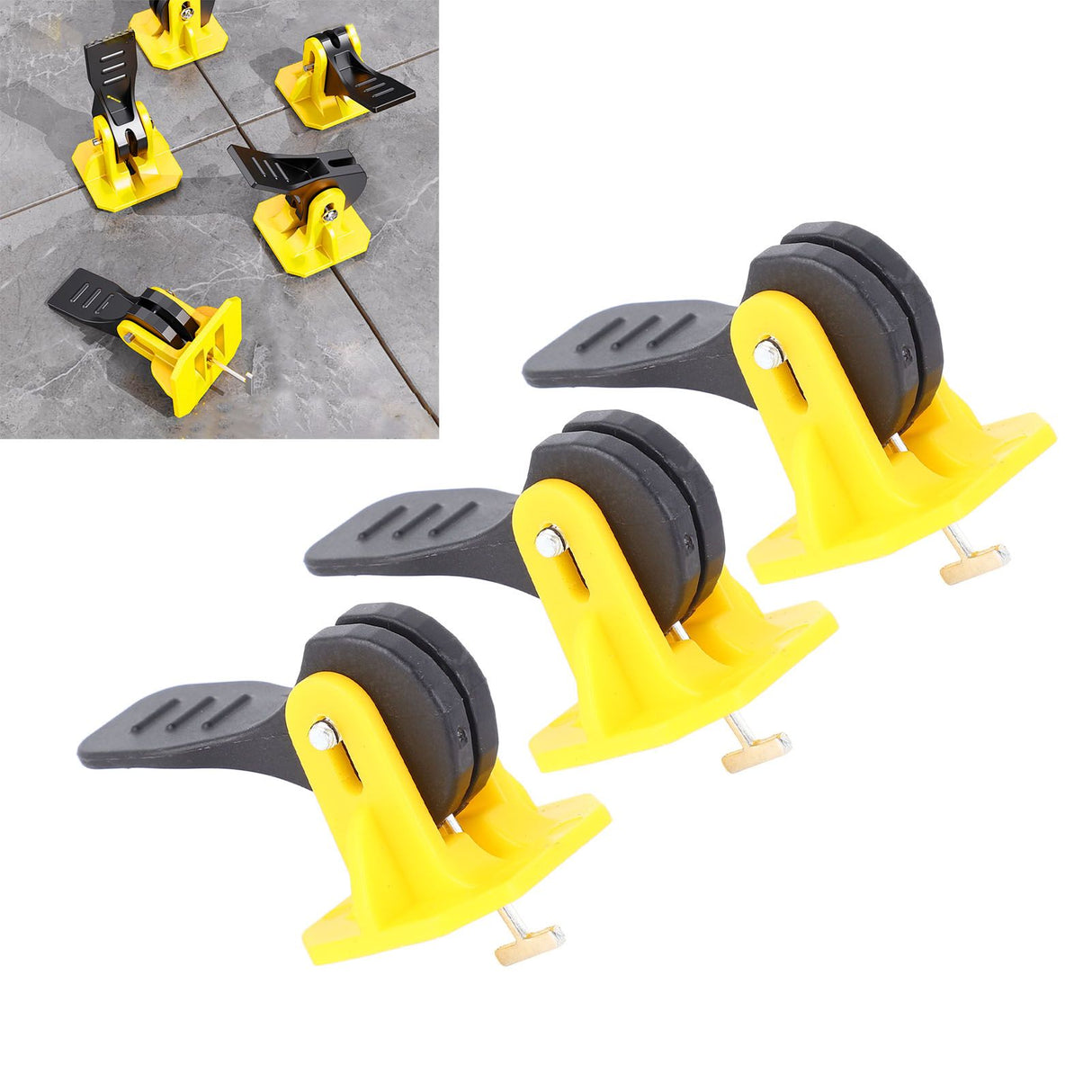 50pcs Tile Leveler Tile Tools Needle Exchangeable Reusable Tile Spacers Leveling System for 2mm‑6mm Tile Gap Leveling Installation