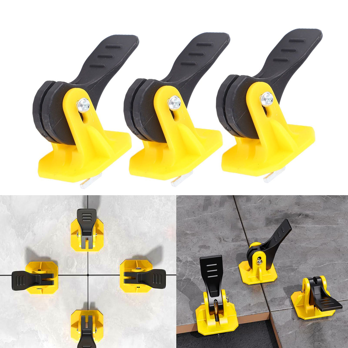 50pcs Tile Leveler Tile Tools Needle Exchangeable Reusable Tile Spacers Leveling System for 2mm‑6mm Tile Gap Leveling Installation