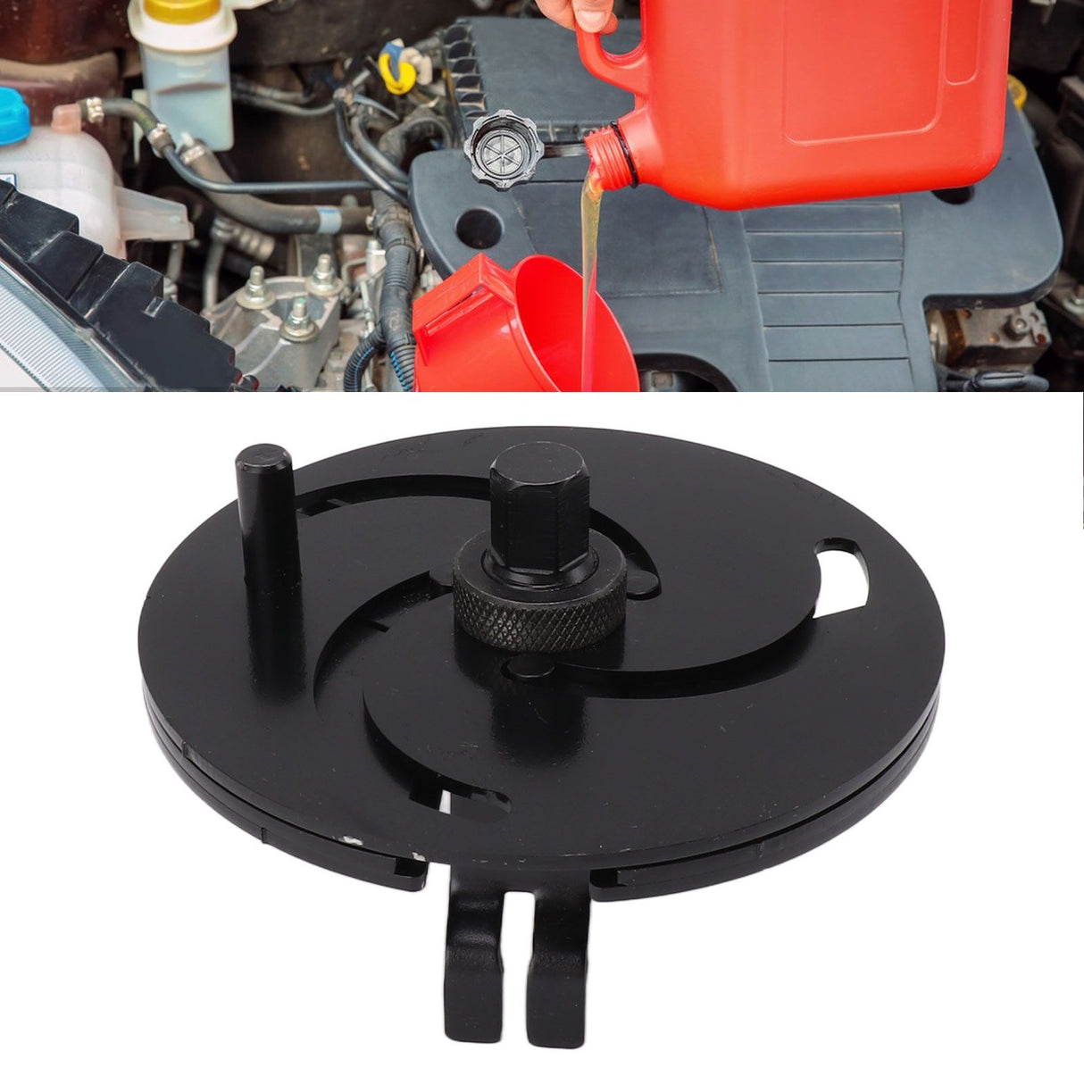 Oil Pump Cap Removal Tool Adjustable 3 Jaws Round Steel Better Grip Tightening Fuel Tank Lid Wrench for Cars