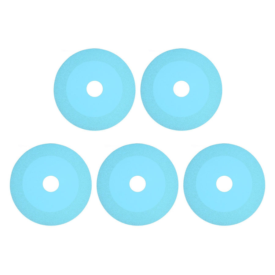 5Pcs 100mm 4 Inch Glass Cutting Disc Diamond Glass Cutting Disc Ultra Thin Saw Blade for Grinding Glass Jade Wine Bottles Tile Blue