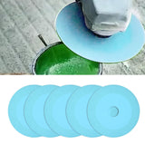 5Pcs 100mm 4 Inch Glass Cutting Disc Diamond Glass Cutting Disc Ultra Thin Saw Blade for Grinding Glass Jade Wine Bottles Tile Blue
