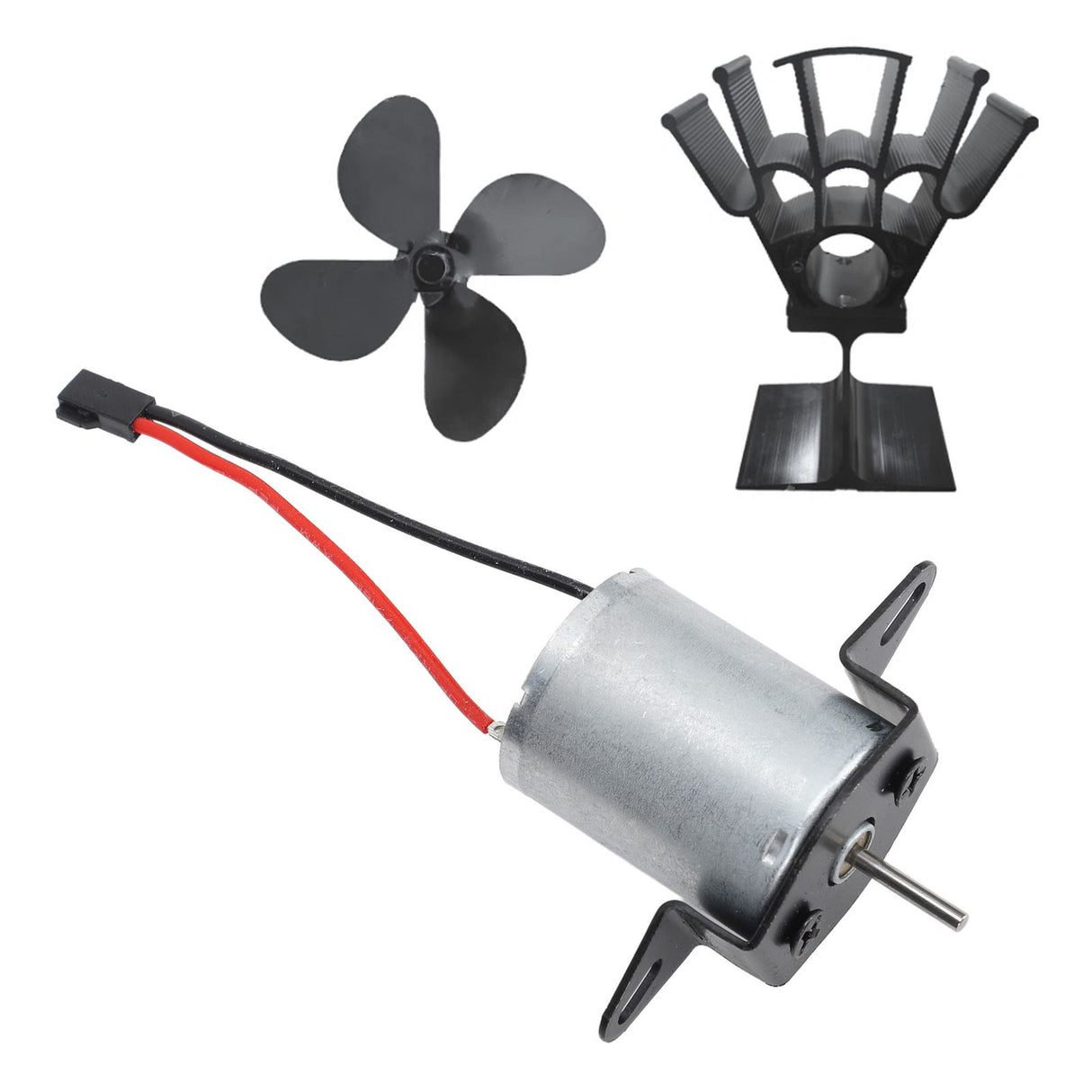 Fireplace Fan Motor Stove Fan Motor Aluminium Powerful Fireplace Fan Accessory for 41 to 45mm Installation