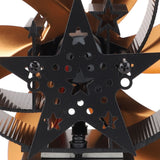 Stove Fan 6 Blades Fireplace Fan Heat Powered Fast Wind Circulation Half Moon Pattern Thermoeletric Fan for Log Burner Gold
