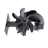 Heat Powered Stove Fan 7 Blade Moon Model Silent Operation Circulating Warm Air Highly Efficient Log Burner Fan For Wood Stove Accessories Black