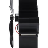 Heat Powered Stove Fan 7 Blade Moon Model Silent Operation Circulating Warm Air Highly Efficient Log Burner Fan For Wood Stove Accessories Black