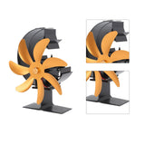 Heat Powered Stove Fan 7 Blade Moon Model Silent Operation Circulating Warm Air Highly Efficient Log Burner Fan For Wood Stove Accessories Gold
