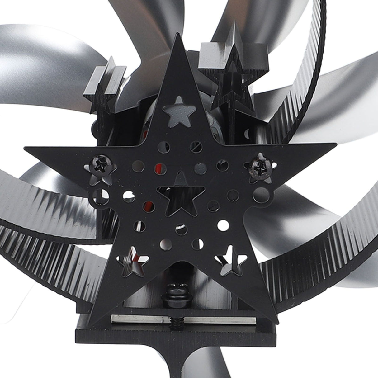 Heat Powered Stove Fan 7 Blade Moon Model Silent Operation Circulating Warm Air Highly Efficient Log Burner Fan For Wood Stove Accessories Silver