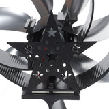 Heat Powered Stove Fan 7 Blade Moon Model Silent Operation Circulating Warm Air Highly Efficient Log Burner Fan For Wood Stove Accessories Silver