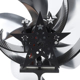 Wood Burner Fan 5 Blades Ultra Quiet Air Circulation Heating Energy Saving Heat Powered Fireplace Fan for Ice Fishing Camping Silver - Extra Image