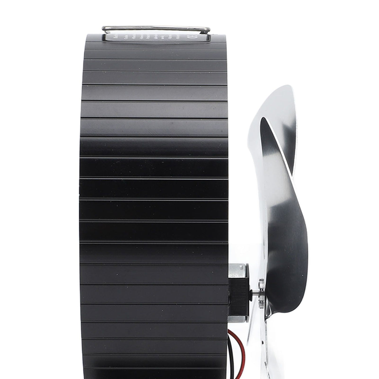Wood Burner Fan 5 Blades Ultra Quiet Air Circulation Heating Energy Saving Heat Powered Fireplace Fan for Ice Fishing Camping Silver