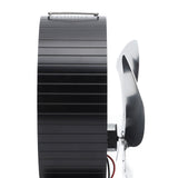 Wood Burner Fan 5 Blades Ultra Quiet Air Circulation Heating Energy Saving Heat Powered Fireplace Fan for Ice Fishing Camping Silver - Extra Image