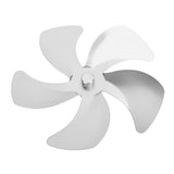 Stove Fan Blade Replacement Aluminum Alloy Enhance Warm Air Circulation Fireplace Fan 5 Blade for Stove Fan Accessories Silver
