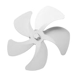 Stove Fan Blade Replacement Aluminum Alloy Enhance Warm Air Circulation Fireplace Fan 5 Blade for Stove Fan Accessories Silver - Rear View