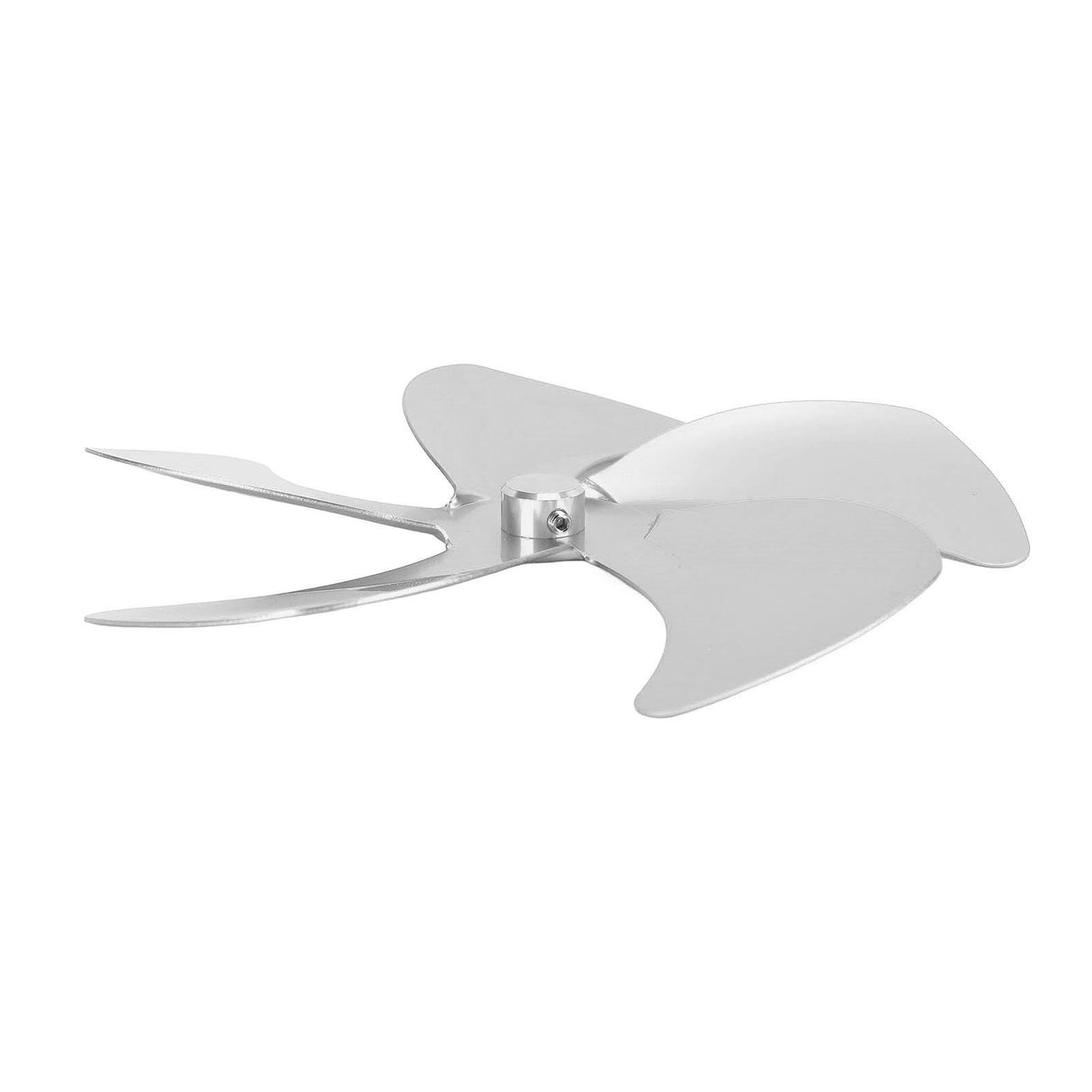 Stove Fan Blade Replacement Aluminum Alloy Enhance Warm Air Circulation Fireplace Fan 5 Blade for Stove Fan Accessories Silver