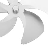 Stove Fan Blade Replacement Aluminum Alloy Enhance Warm Air Circulation Fireplace Fan 5 Blade for Stove Fan Accessories Silver - Extra Image