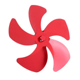 Stove Fan Blade Replacement Aluminum Alloy Enhance Warm Air Circulation Fireplace Fan 5 Blade for Stove Fan Accessories Red - 45-Degree Angle
