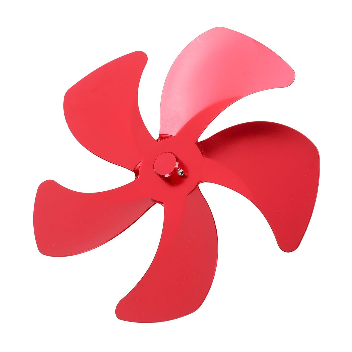 Stove Fan Blade Replacement Aluminum Alloy Enhance Warm Air Circulation Fireplace Fan 5 Blade for Stove Fan Accessories Red