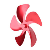 Stove Fan Blade Replacement Aluminum Alloy Enhance Warm Air Circulation Fireplace Fan 5 Blade for Stove Fan Accessories Red - Close-Up Angle