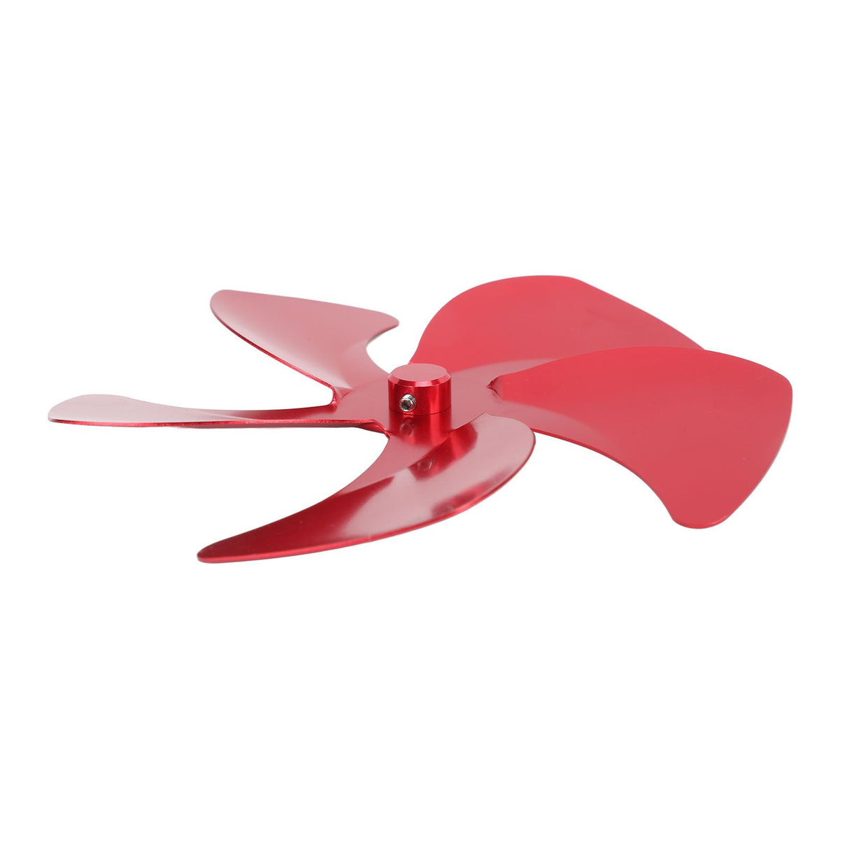 Stove Fan Blade Replacement Aluminum Alloy Enhance Warm Air Circulation Fireplace Fan 5 Blade for Stove Fan Accessories Red