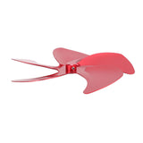 Stove Fan Blade Replacement Aluminum Alloy Enhance Warm Air Circulation Fireplace Fan 5 Blade for Stove Fan Accessories Red