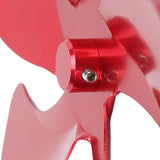 Stove Fan Blade Replacement Aluminum Alloy Enhance Warm Air Circulation Fireplace Fan 5 Blade for Stove Fan Accessories Red - Extra Image