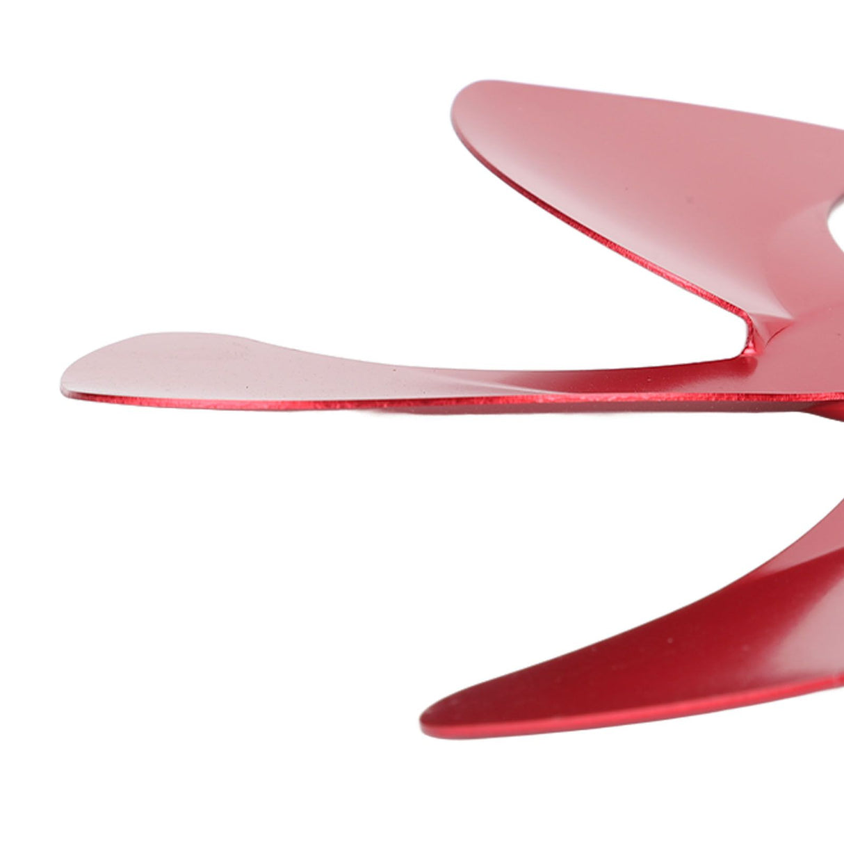 Stove Fan Blade Replacement Aluminum Alloy Enhance Warm Air Circulation Fireplace Fan 5 Blade for Stove Fan Accessories Red