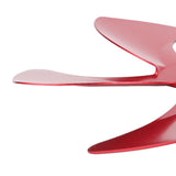 Stove Fan Blade Replacement Aluminum Alloy Enhance Warm Air Circulation Fireplace Fan 5 Blade for Stove Fan Accessories Red - Extra Image