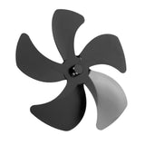 Stove Fan Blade Replacement Aluminum Alloy Enhance Warm Air Circulation Fireplace Fan 5 Blade for Stove Fan Accessories Black