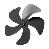 Stove Fan Blade Replacement Aluminum Alloy Enhance Warm Air Circulation Fireplace Fan 5 Blade for Stove Fan Accessories Black