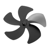 Stove Fan Blade Replacement Aluminum Alloy Enhance Warm Air Circulation Fireplace Fan 5 Blade for Stove Fan Accessories Black - Extra Image