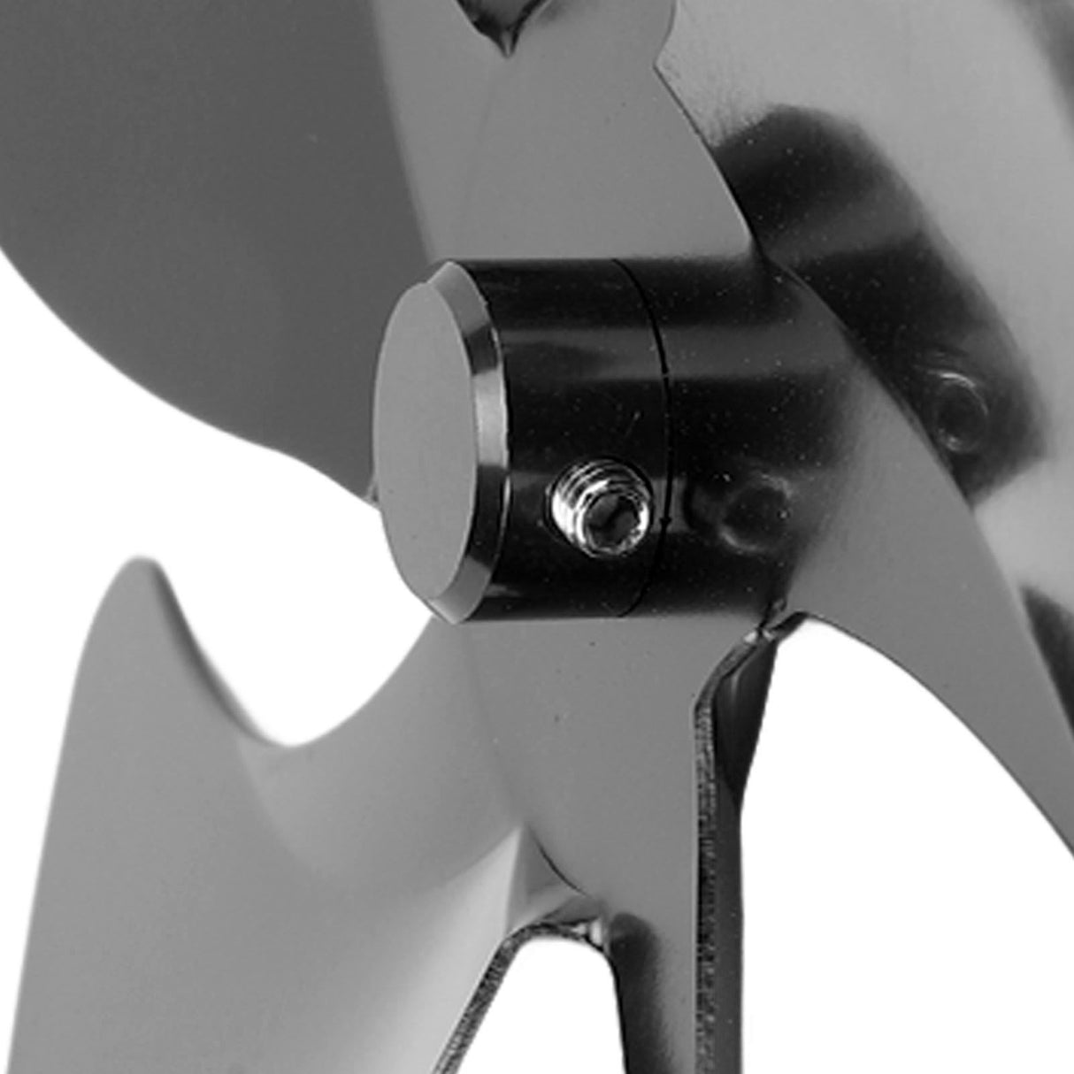 Stove Fan Blade Replacement Aluminum Alloy Enhance Warm Air Circulation Fireplace Fan 5 Blade for Stove Fan Accessories Black