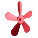 5 Blades Stove Fan Blade Aluminium Alloy Heat Powered Stove Fan Blades Replacement for Fireplace Fan Red - Extra Image