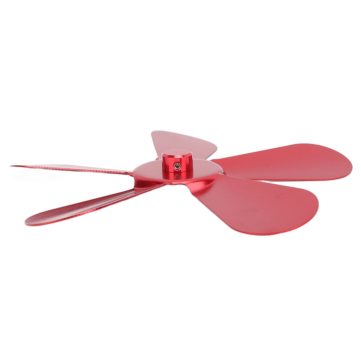 5 Blades Stove Fan Blade Aluminium Alloy Heat Powered Stove Fan Blades Replacement for Fireplace Fan Red