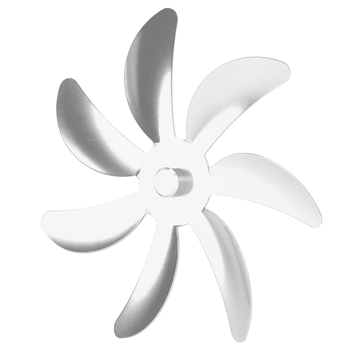 Stove Fan Aluminum Alloy Blade 7 Blades Easy Installation Universal Fireplace Fan Blade Replacement for Fireplace Fan Silver