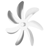 Stove Fan Aluminum Alloy Blade 7 Blades Easy Installation Universal Fireplace Fan Blade Replacement for Fireplace Fan Silver - Side View