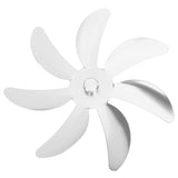 Stove Fan Aluminum Alloy Blade 7 Blades Easy Installation Universal Fireplace Fan Blade Replacement for Fireplace Fan Silver - Rear View