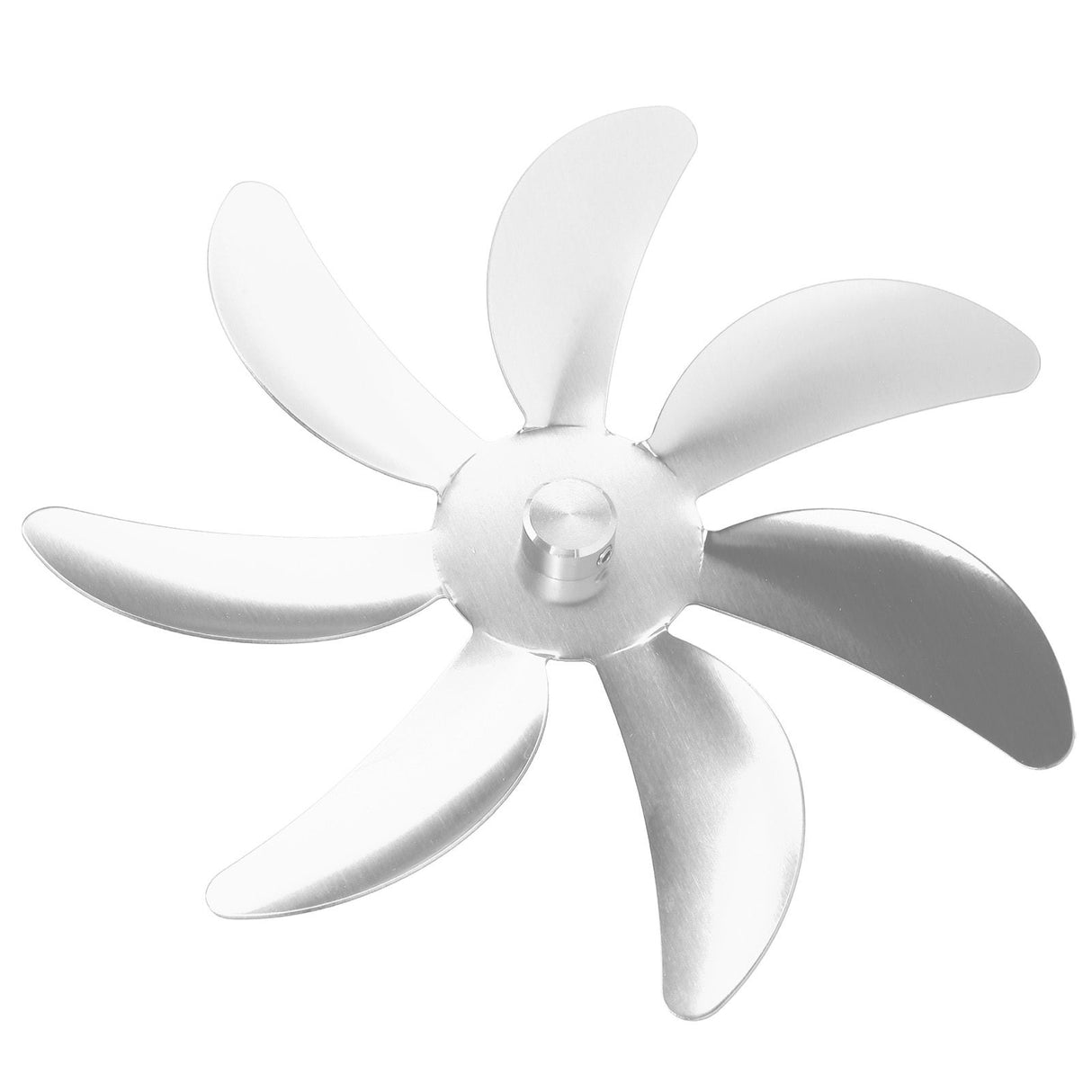 Stove Fan Aluminum Alloy Blade 7 Blades Easy Installation Universal Fireplace Fan Blade Replacement for Fireplace Fan Silver