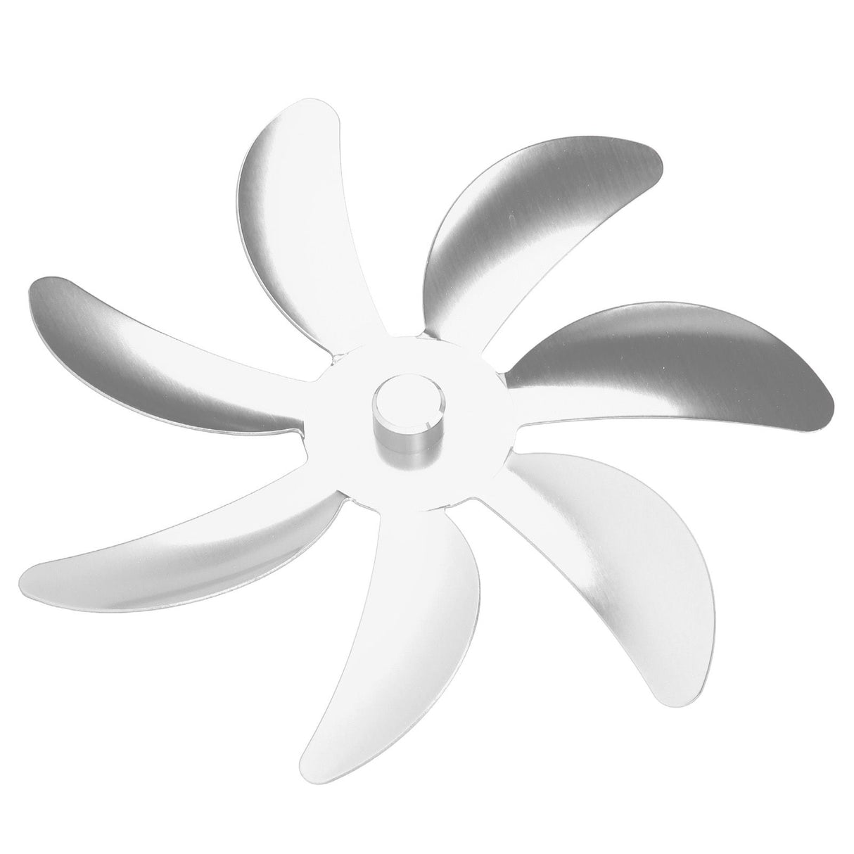 Stove Fan Aluminum Alloy Blade 7 Blades Easy Installation Universal Fireplace Fan Blade Replacement for Fireplace Fan Silver